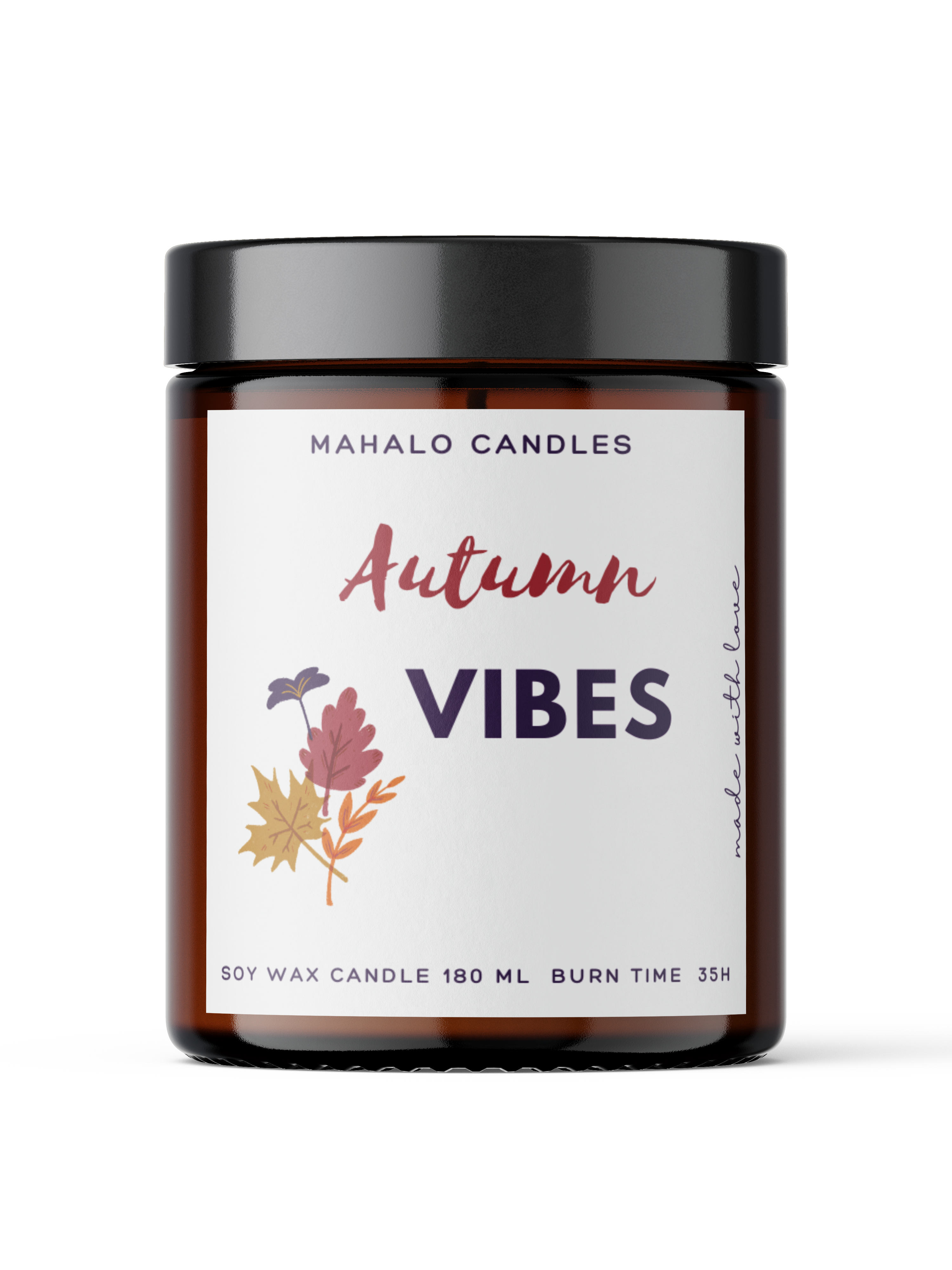 AUTUMN VIBES Sojakerze 180 ml handgefertigte MahaloCandles - Biogo.de