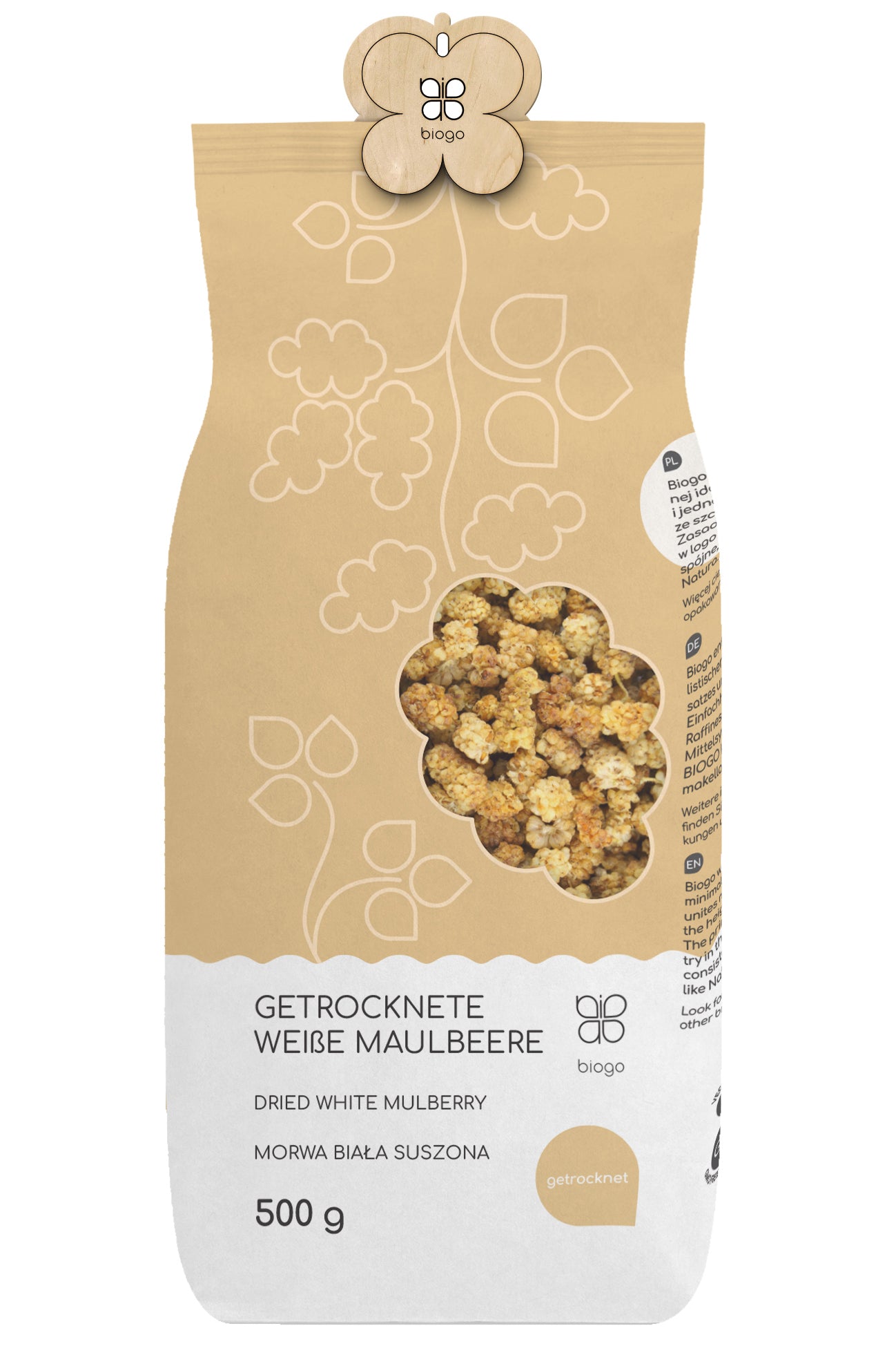 Getrocknete Weiße Maulbeeren 500 g BIOGO - Biogo.de