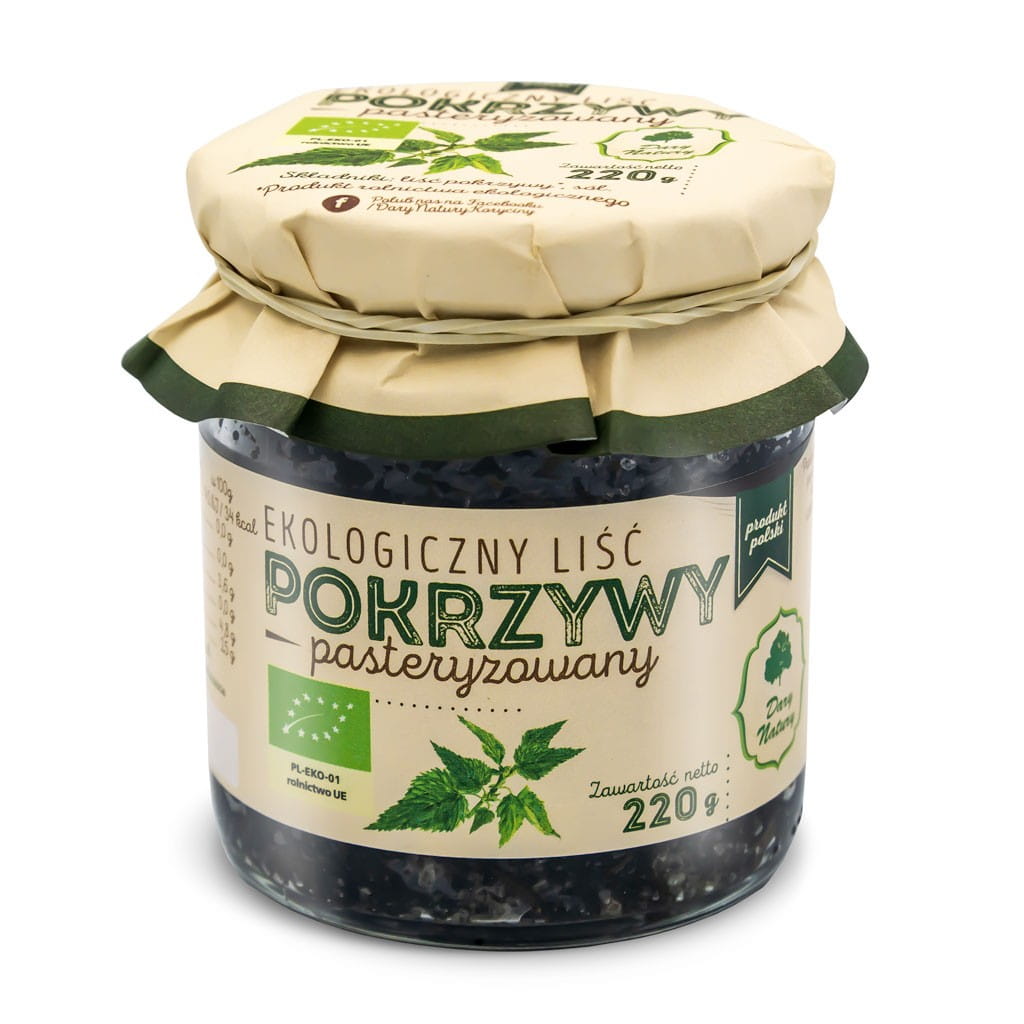 Brennnesselblätter pasteurisiert BIO 220 g - DARY NATURY