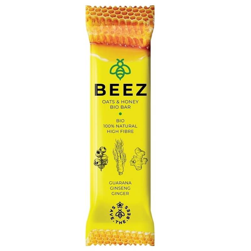 Honig-Haferriegel mit Guarana, Ginseng und Ingwer BIO 40 g - BEEZ