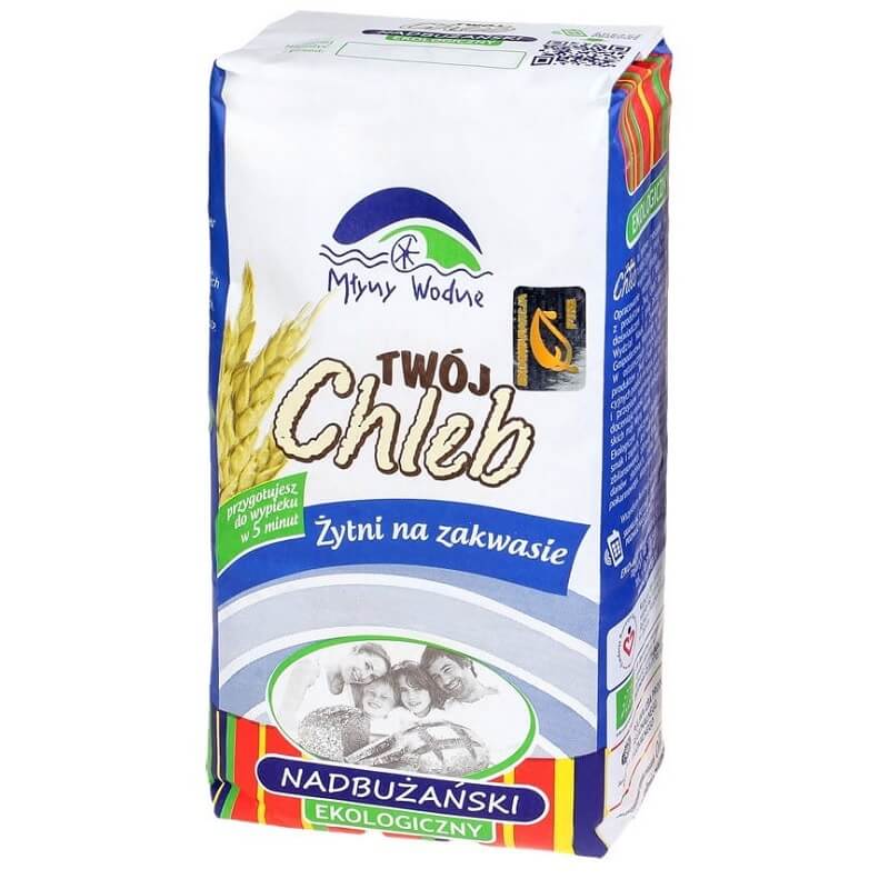 Eine Mischung zum Backen von Roggensauerteigbrot BIO 1 kg - WASSERMÜHLEN