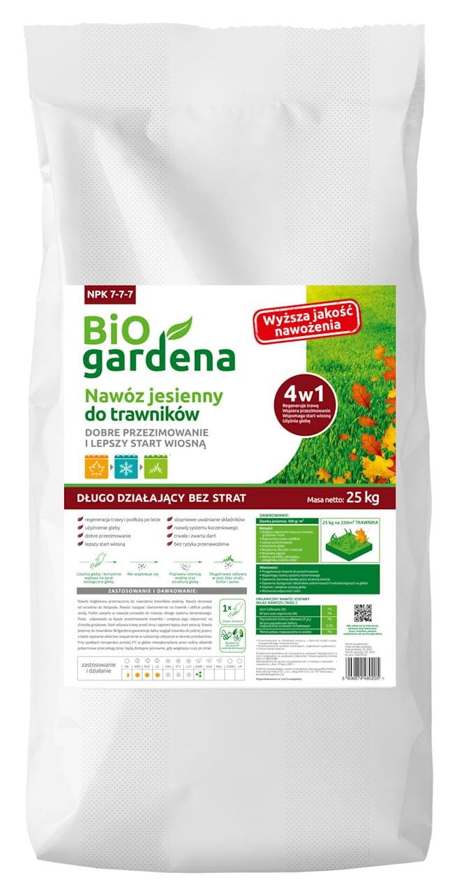 Herbst-Öko-Dünger für Rasen 25 kg - BIO GARDENA