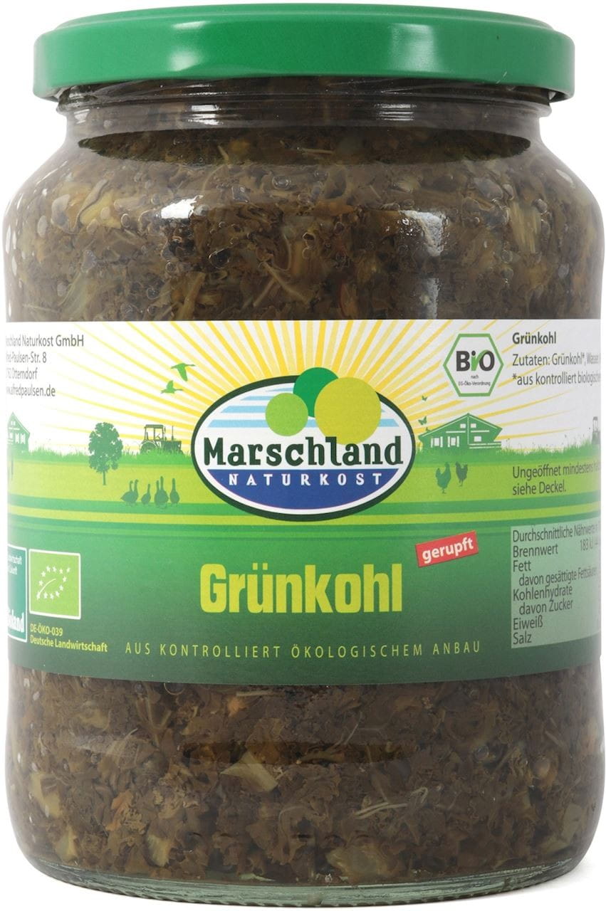 Grünkohl in Salzlake BIO 660 g (420 g) - MARSCHLAND NATURKOST