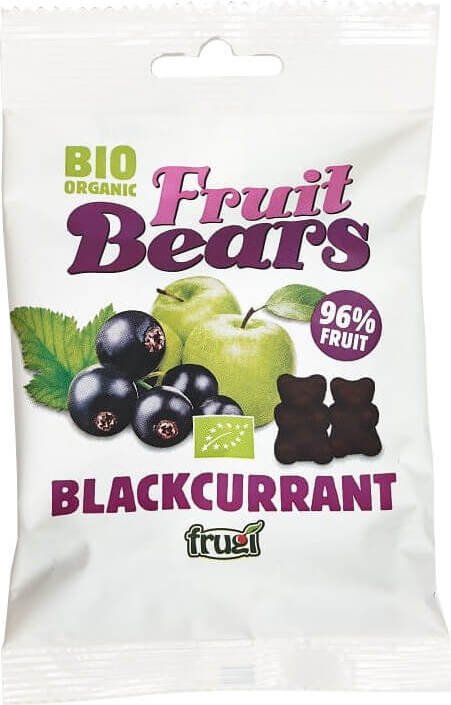 Gummibärchen (Teddybären) Apfel - schwarze Johannisbeere glutenfrei BIO 50 g - HOUSE OF DENMARK