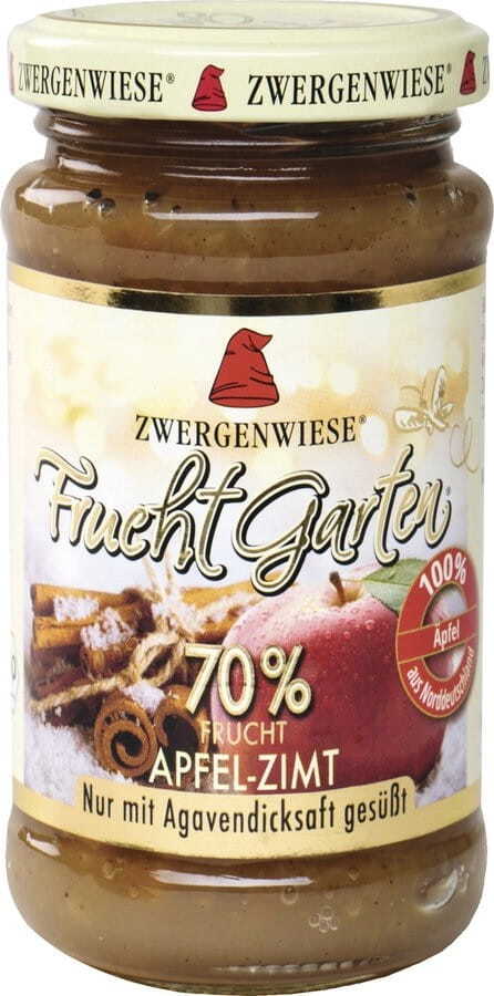 Apfel-Zimt-Mousse (70% Frucht) glutenfrei BIO 225 g - ZWERGENWIESE