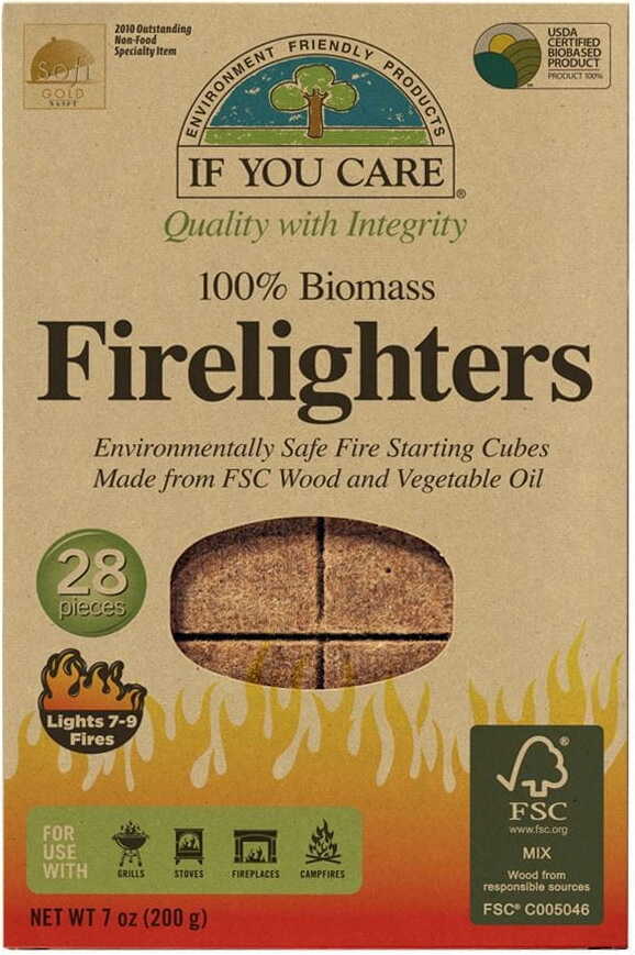 Feueranzünder für Kamin- und Lagerfeuergrills 28 Stück - IF YOU CARE