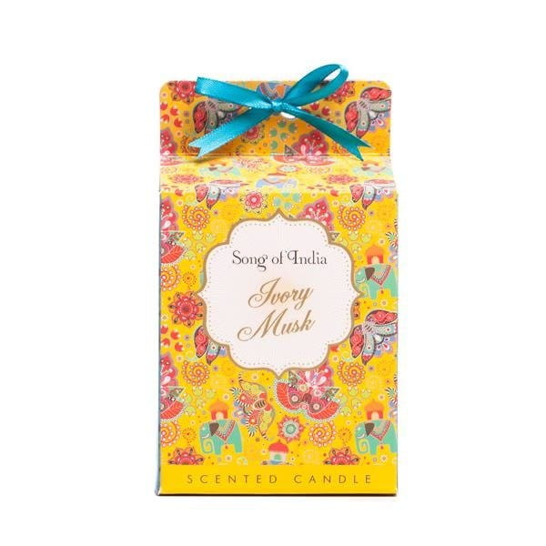 Duftkerze im Glas - Elfenbeinmoschus 200g - SONG OF INDIA