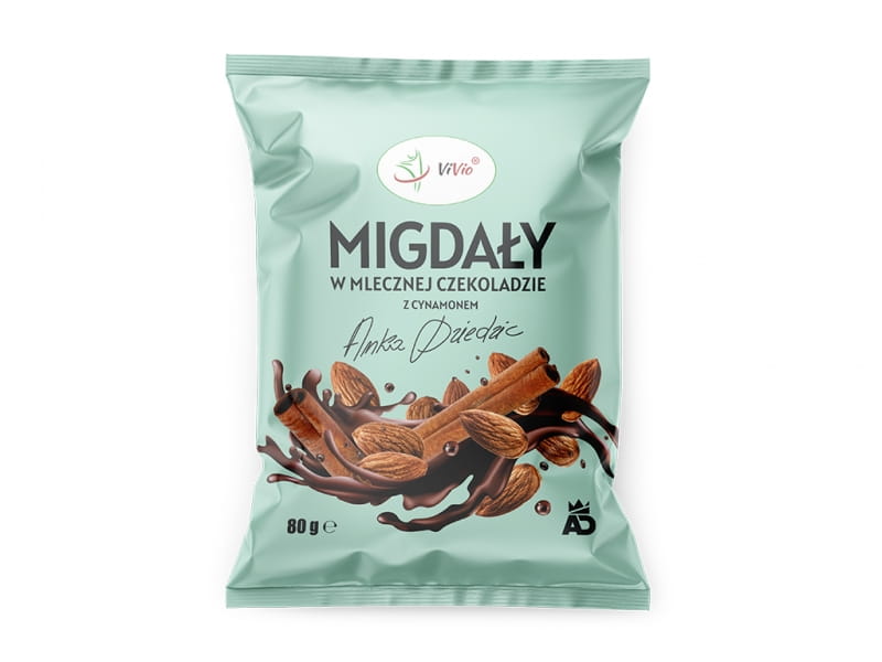 Mandeln in Milchschokolade mit Zimt VIVO - Biogo.de