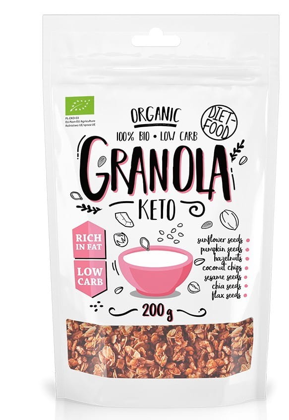 Keto Müsli BIO 200 g DIÄT LEBENSMITTEL - Biogo.de