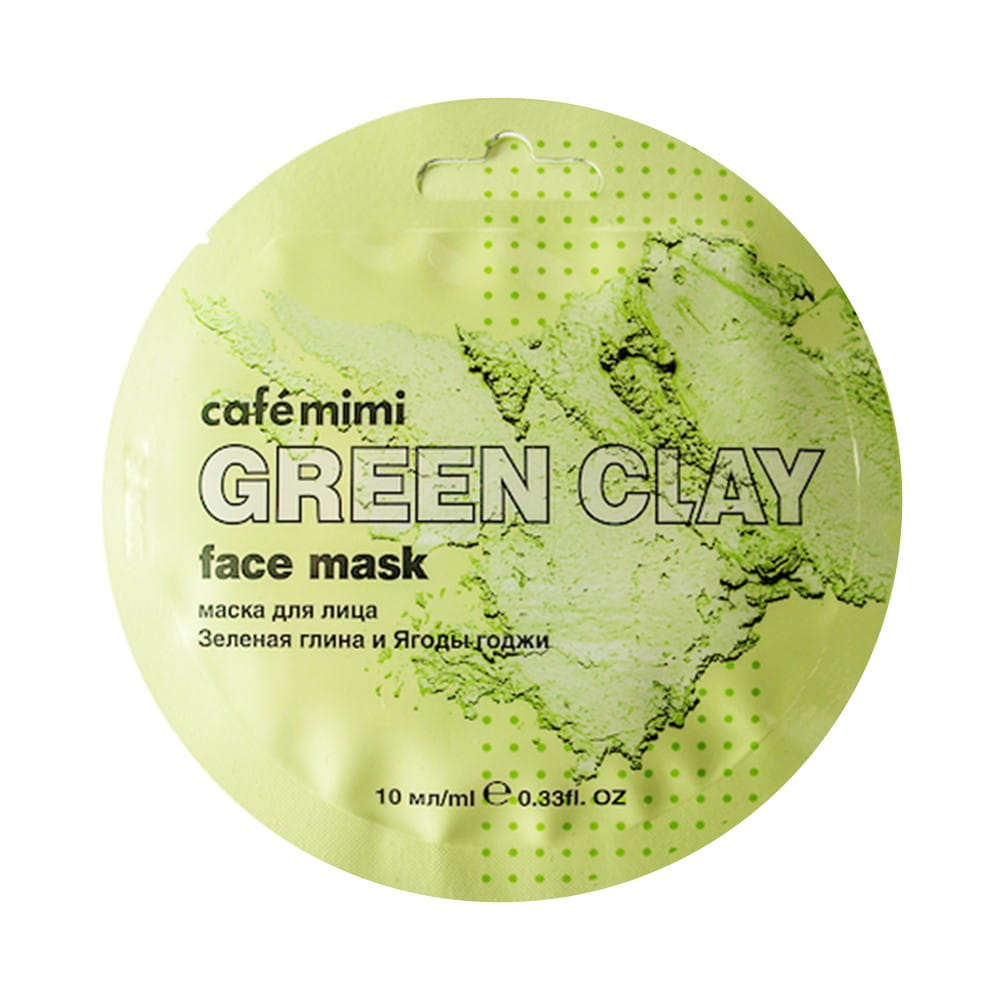Gesichtsmaske grüne Tonerde und Goji-Beeren 10 ml CAFEMIMI - Biogo.de