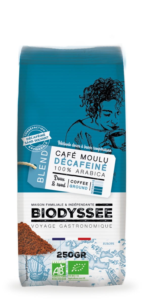 Milder 100% Arabica-Kaffee, gemahlen entkoffeiniert 250g EKO BIODYSSEE - Biogo.de