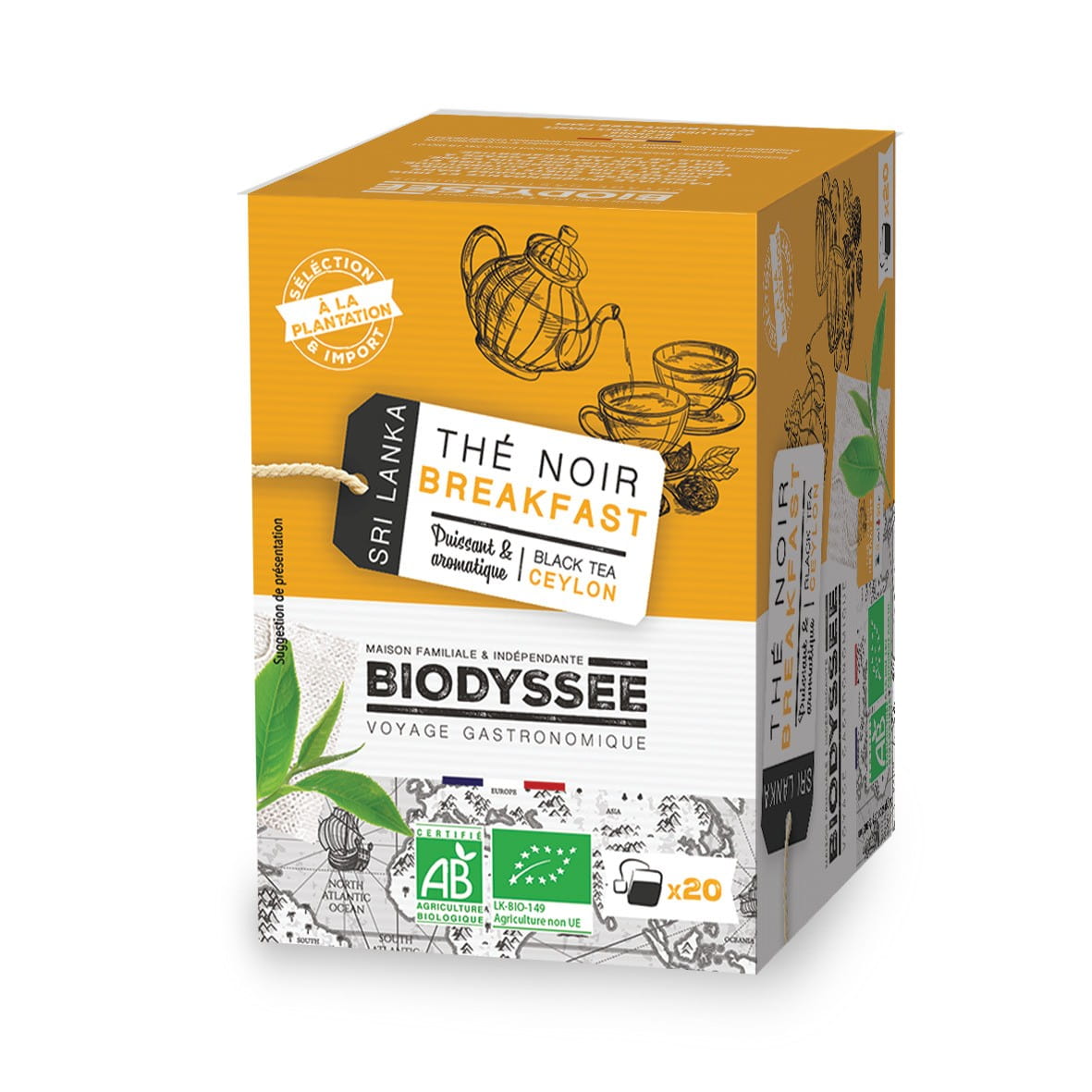 Ceylon Schwarzer Frühstückstee 20x2g EKO BIODYSSEE - Biogo.de