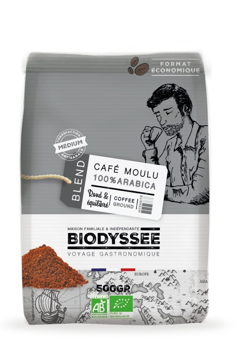 Kaffee 100% gemahlener Arabica 500g ECO BIODYSSEE - Biogo.de
