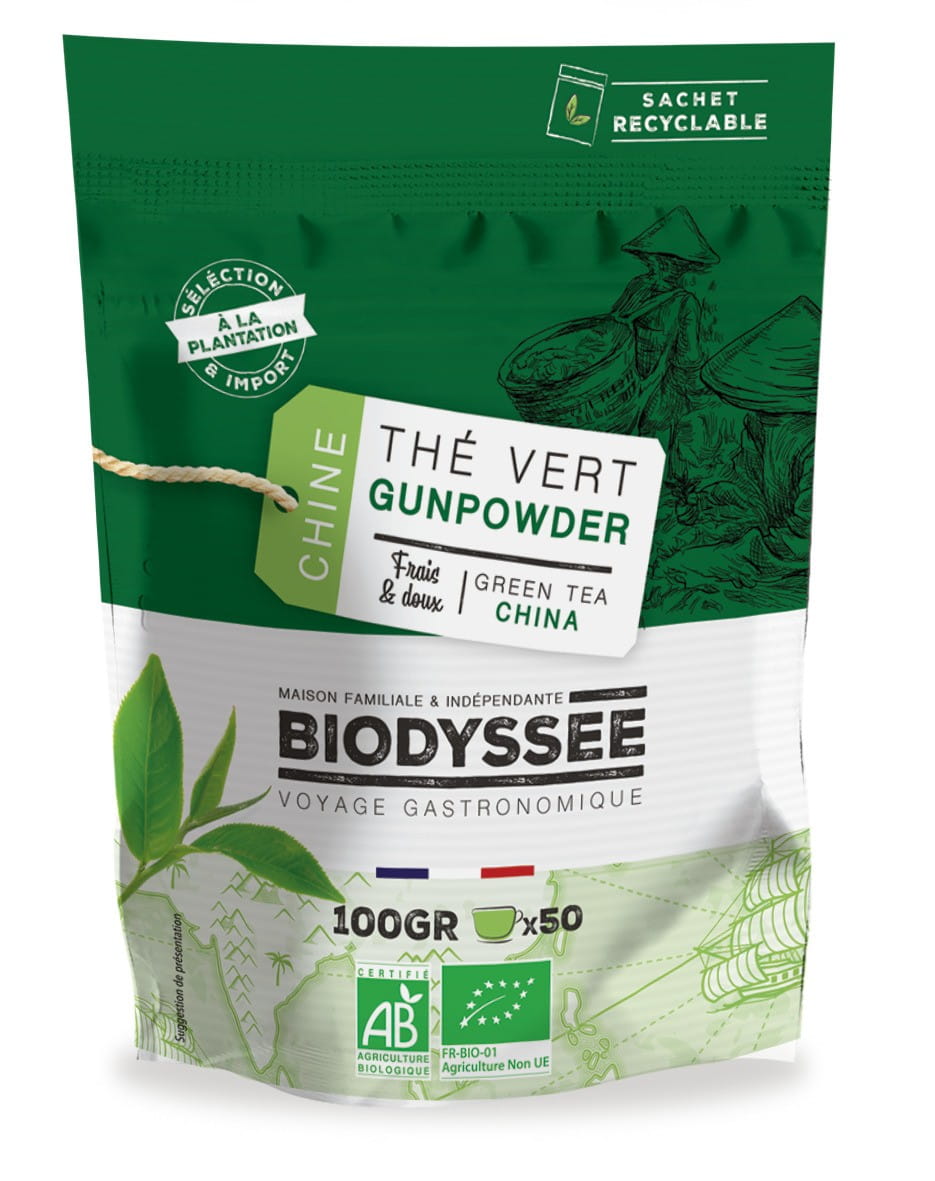Grüntee-Schießpulver 100g ECO BIODYSSEE - Biogo.de