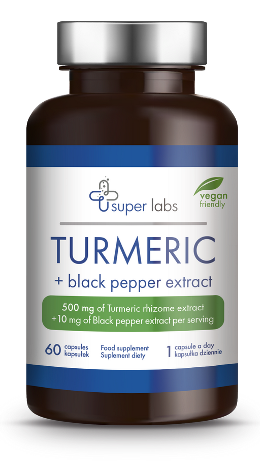 Kurkuma + schwarzer Pfeffer-Extrakt 60 SUPER LABS-Kapseln - Biogo.de