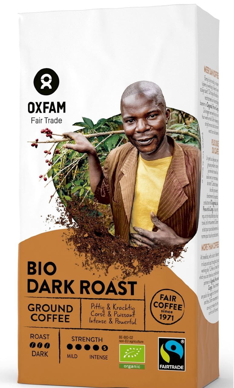 Gemahlener Kaffee dunkel gerösteter Arabica / Robusta fair gehandelt BIO 250 g - OXFAM - Biogo.de