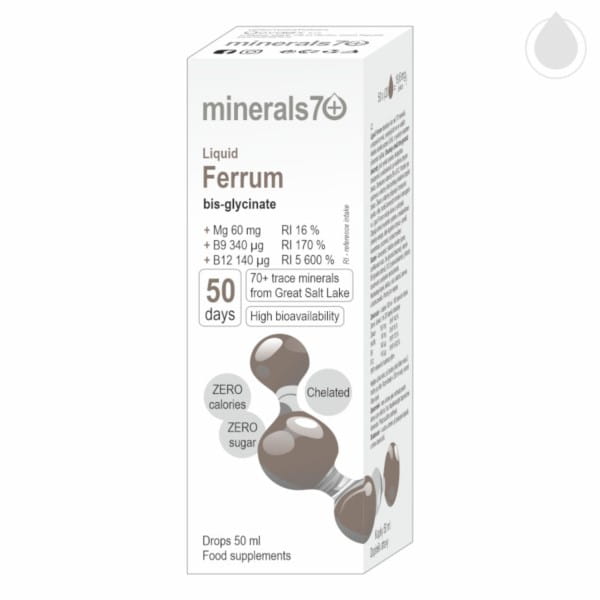 Ferrum flüssige Tropfen 50 ml Eisen MINERALIEN7 + - Biogo.de