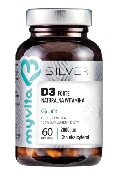 Vitamin D 3 FORTE 2000 und 60 Kapseln MYVITA SILVER - Biogo.de