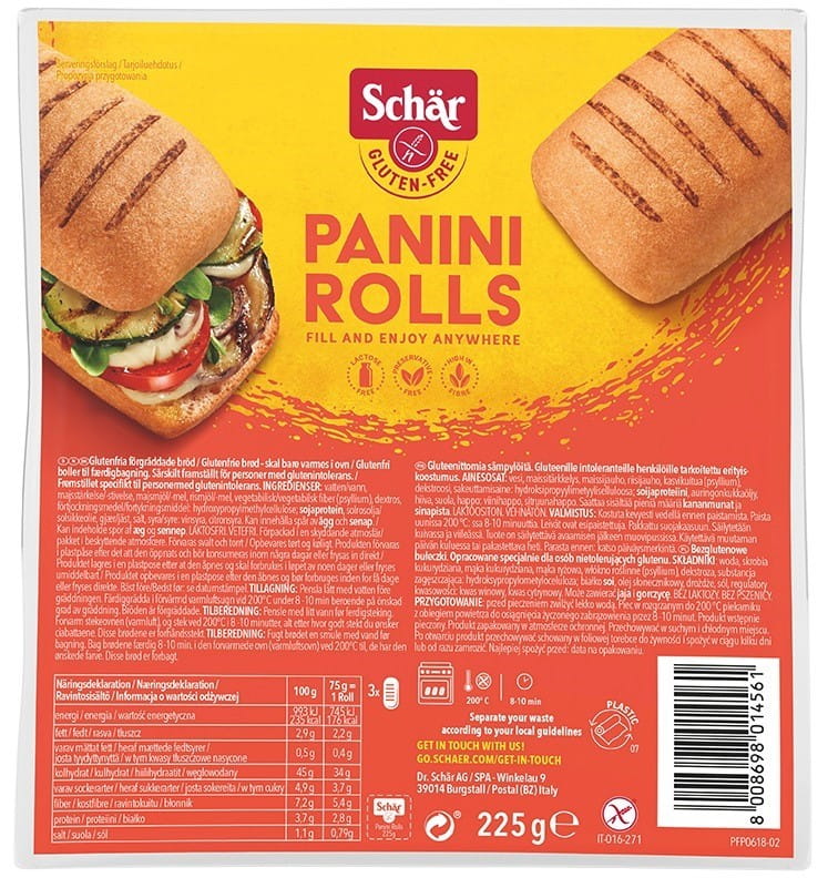 Panini-Brötchen - Panini-Brötchen 225 g SCHÄR - Biogo.de