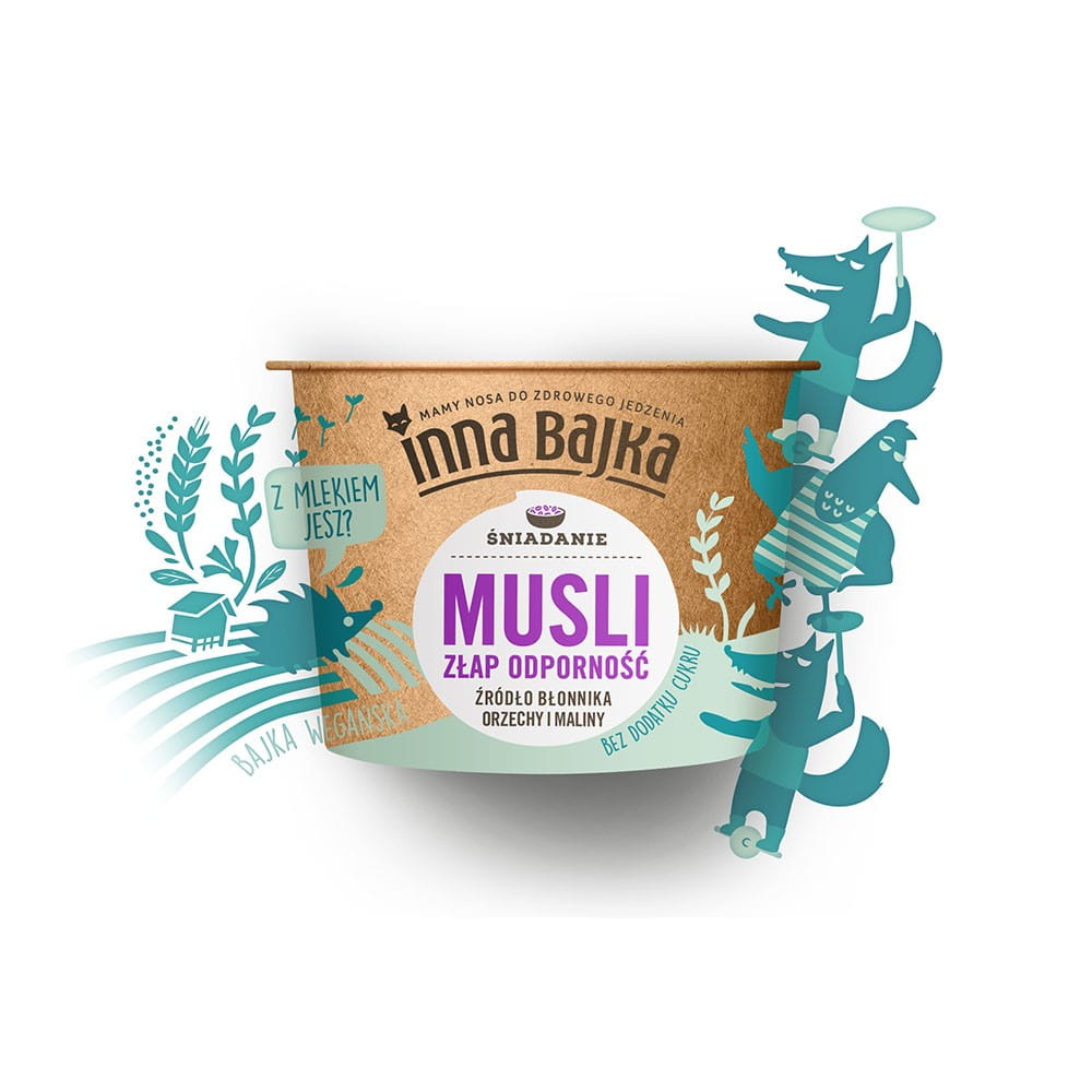 Müsli fängt den Widerstand von Nüssen und Himbeeren 60 g - ANOTHER TALE - Biogo.de