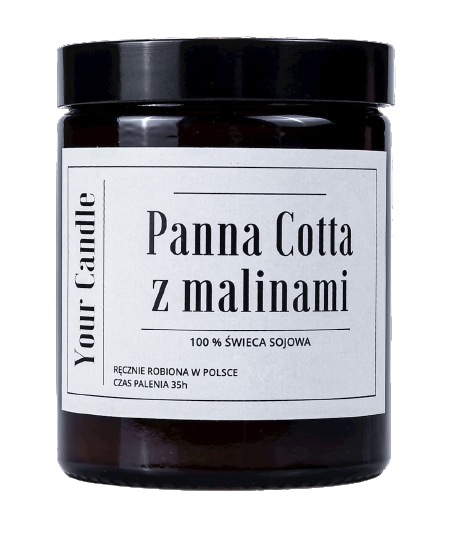 Panna Cotta Sojakerze mit Himbeeren 180 ml - IHRE KERZE - Biogo.de