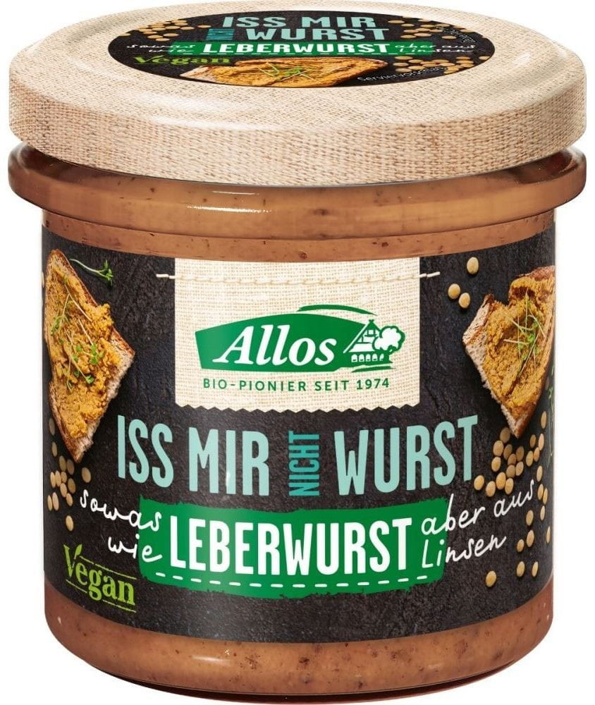 VEGANE PASTA A’LA WURST LEBERWURST GLUTENFREI BIO 135 g - ALLOS - Biogo.de
