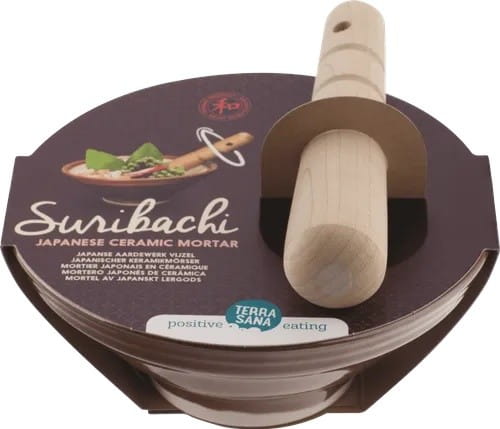 TRADITIONELLER JAPANISCHER MÖRSER SURIBAHI + PESTLE SURICOGUE 1 St. (715 g) - TERRASANA - Biogo.de