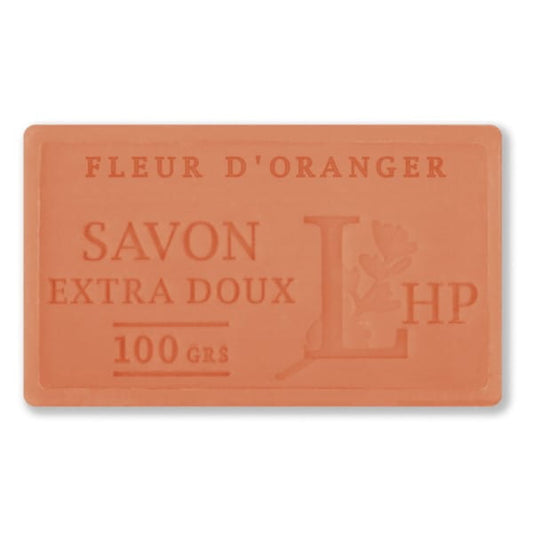 Orangenblüte Marseille-Seife von MYDŁO MARSYLSKIE LHP, 100 g, glatte Seifenstück mit frischem Orangenblütenduft.