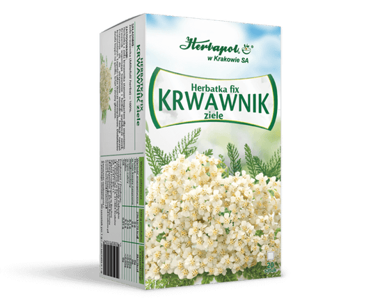 Kräutertee Teefix KRWAWNIK von Herbapol, lose Kräutermischung für natürlichen Geschmack und Wohlbefinden, in der Packung sichtbar