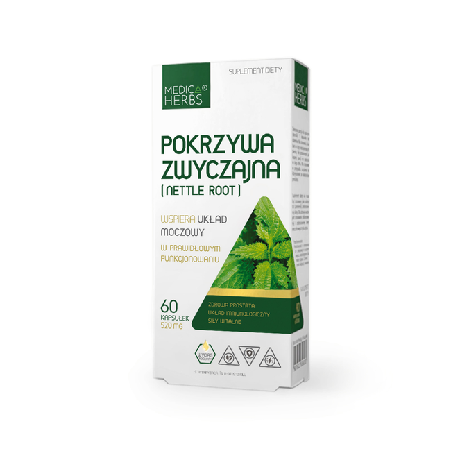 MEDICA HERBS Rădăcină de urzică 520mg, 60 de capsule. Main Image
