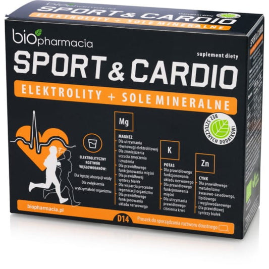 Biopharmacia Sport & Cardio Elektrolyte Salzbergwerk, Pulver in einer Packung, ideal für Sport und Herzgesundheit