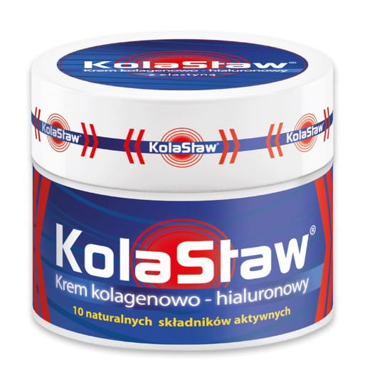Hyaluron- und Kollagen-Creme von STAWOSAN in 150 ml, cremige Textur für gepflegte Haut, sichtbar in der Verpackung