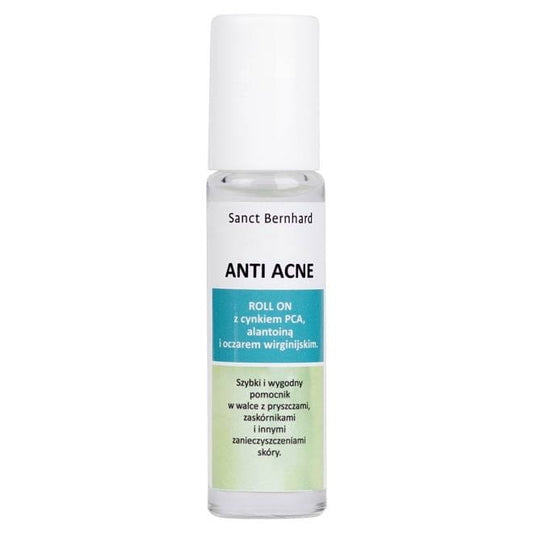 Kräuterhaus Sanct Bernhard Anti-Akne Roll-on gegen Pickel und Mitesser, 10 ml, sichtbarer Roll-on mit antibakterieller Formel