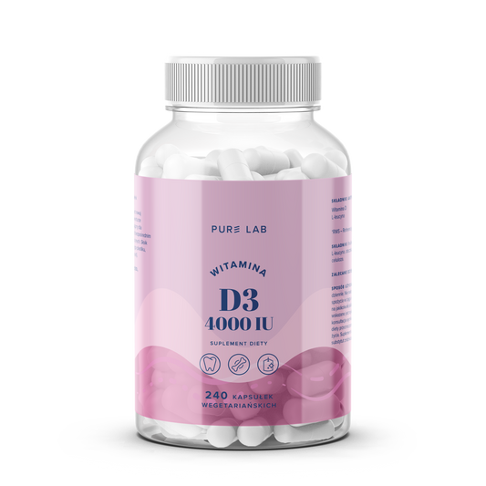 Reines Labor Vitamin D3 4000 von AURA HERBALS, 240 Kapseln, enthält reines Vitamin D3 zur Unterstützung der Knochengesundheit