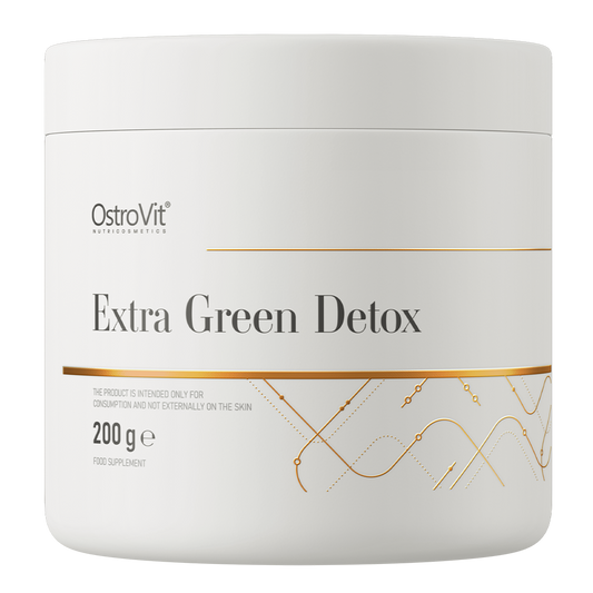 OSTROVIT Extra Green Detox Pulver in Dose, grüne Superfood-Mischung, frische grüne Blätter und Kräuter, für Detox und Wohlbefinden