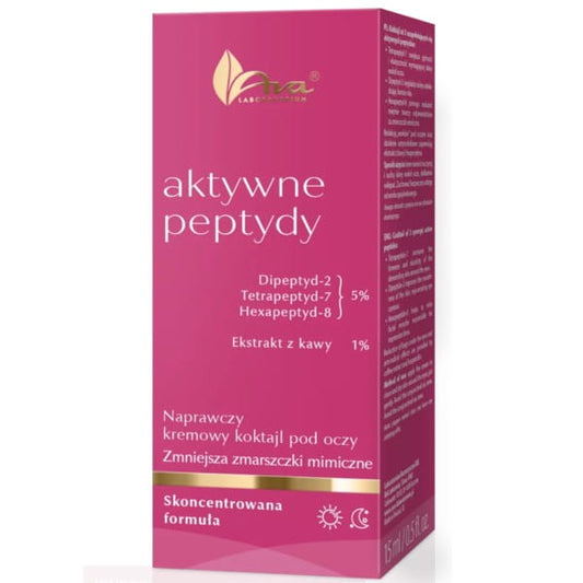 Augencreme AVA Active Peptins Eye Cocktail von AVA LABORATORIUM in 50 ml, mit Peptiden gegen Augenringe und Schwellungen