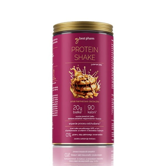 MyBestPharm Protein Shake Karamell in 450 g Dose, cremiger Protein-Drink mit Karamellgeschmack, ideal für Muskelaufbau und Ernährung