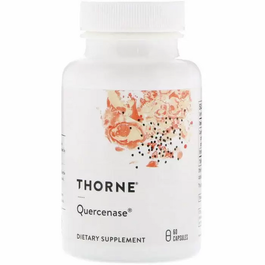 Hochwertige Thorne Research Quercenase Kapseln mit Quercetin und Bromelain zur Unterstützung des Immunsystems.