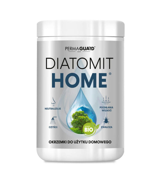 Diatomit-Erde von Perma-Guard, 400 g, feines Pulver für Haus und Garten, sichtbare weiße, amorphe Erde auf Bild.