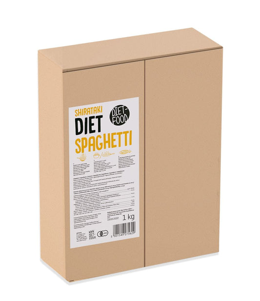 Konjac Shirataki Spaghetti von DIET FOOD, 1 kg, kalorienarme, glutenfreie Konjak-Nudeln für eine gesunde Ernährung
