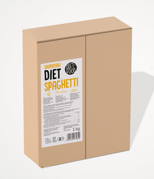 Schwarze Konjac-Shirataki-Spaghetti von DIET FOOD, 1 kg, für kalorienarme Diät- und Nahrungsmittel, glatte Oberfläche