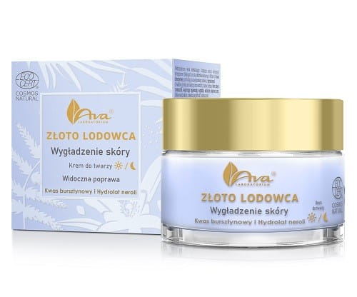AVA Gletschergold Hautglättungscreme in 50 ml Dose, cremige Textur für glatte Haut, von AVA LABORATORIUM