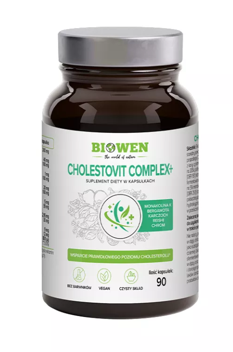 CHOLESTOVIT COMPLEX+ 90 Capsules voor het juiste CHOLESTEROL gehalte. - HANFKING (BIOWEN) Main Image