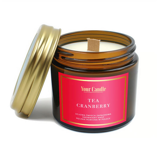 Soyaduftkerze mit Baumkirsche, 120 ml - YOUR CANDLE, natürliche Teekerze mit Kirschduft und angenehlem Flammenspiel.