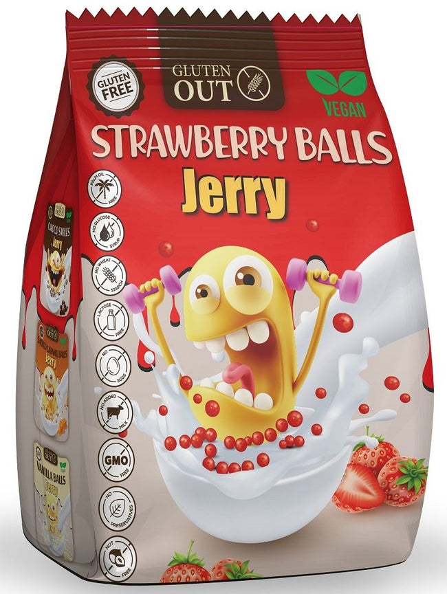375 g palline di cereali alla fragola senza glutine - JERRY GLUTEN OUT DATA: 11.2025 Main Image
