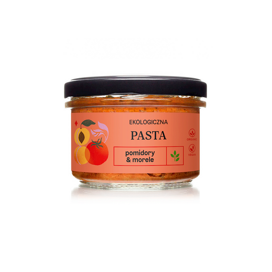 Bio POMIDO Pasta mit Morcheln von DELIKATNA, 180 g, cremige Pilzpaste in einer weißen Schüssel.