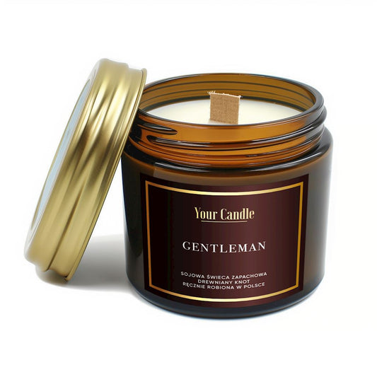 SOJA-Duftkerze mit Bäumchen, 120 ml, von YOUR CANDLE, natürliche Duftkerze in Glas mit pflanzlichem Design