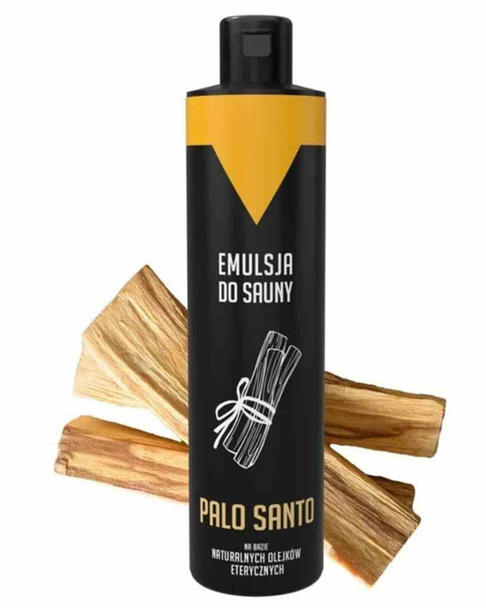 Sauna-Emulsion Bilovit mit Palo Santo Duft, 250 ml, in einer weißen Flasche, ideal für entspannende Sauna-Anwendungen.