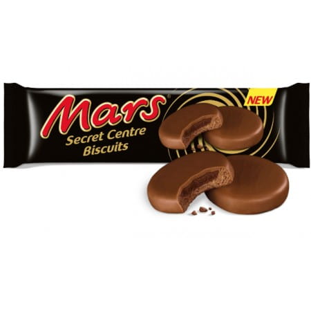 Mars Secret Centre Kekse in 132g Pack, Schokoladenkekse mit Karamell- und Keksfüllung, von Dystrybutor Biogo.pl