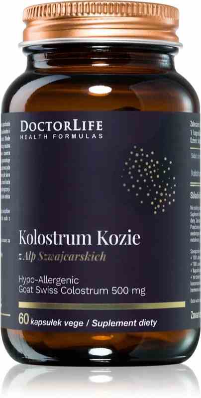 Ziegenkolostrum-Kapseln von Doctor Life, 500 mg, 60 vegane Kapseln, Nahrungsergänzung für das Immunsystem.